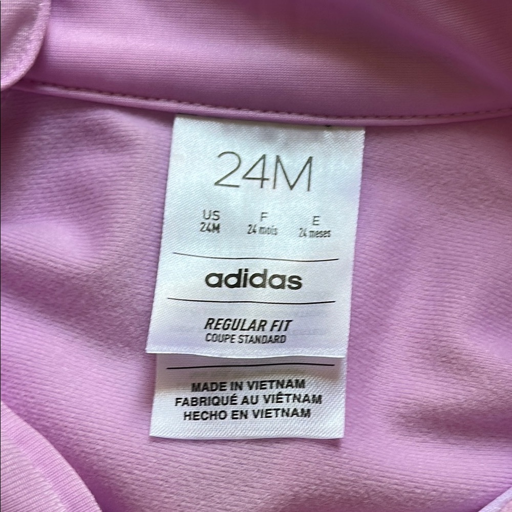 Adidas toddler pink track suit - Picture 2 of 2